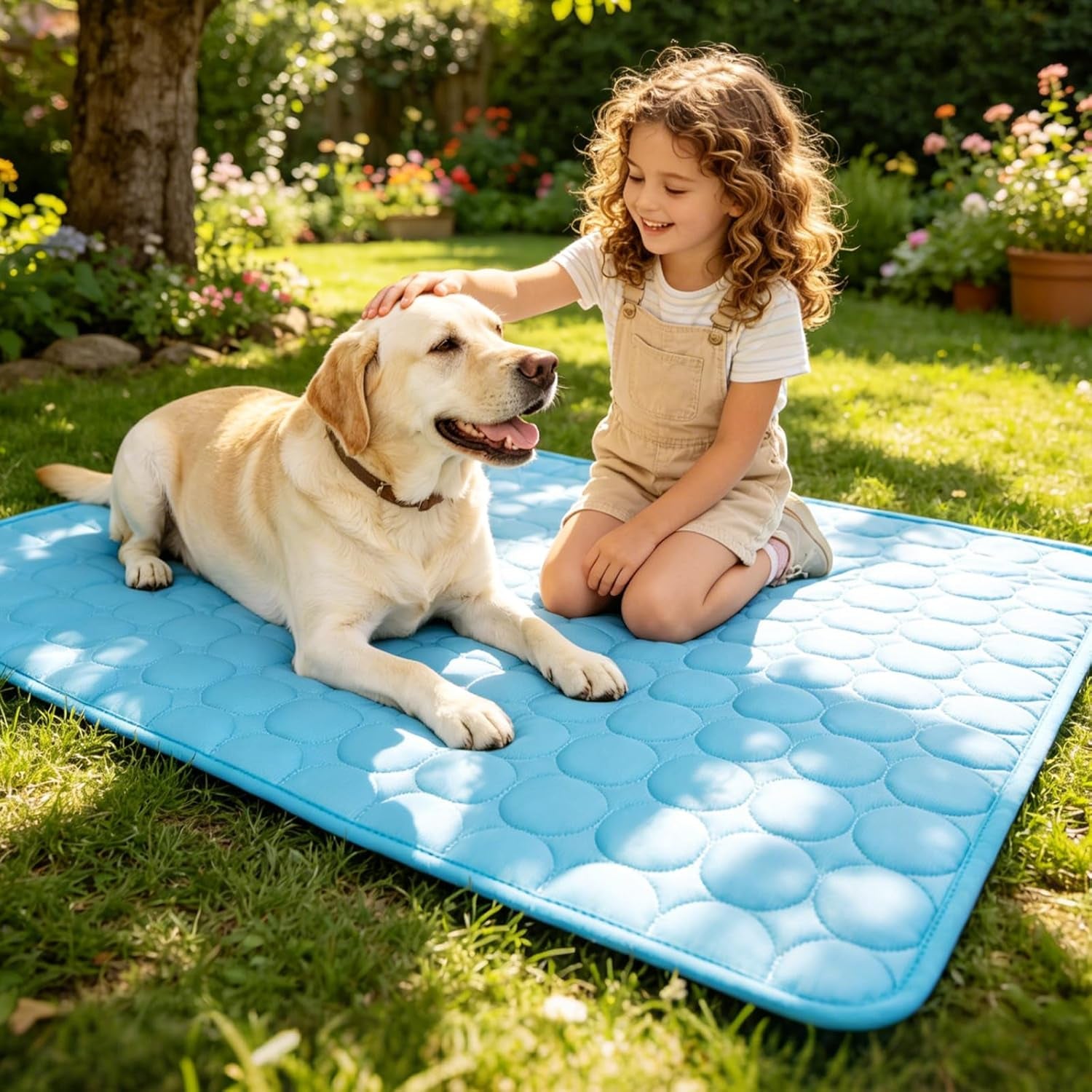 Dog Cooling Mat Ice Silk Cooling Pad for Cats Indoor Washable Summer Mat