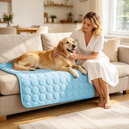 Dog Cooling Mat Ice Silk Cooling Pad for Cats Indoor Washable Summer Mat