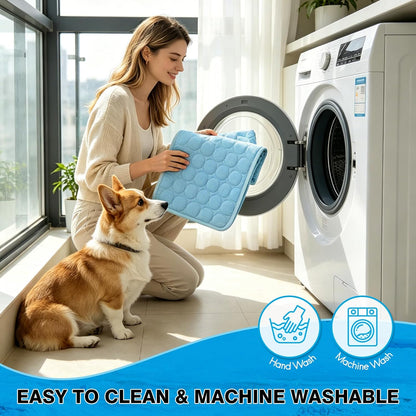 Dog Cooling Mat Ice Silk Cooling Pad for Cats Indoor Washable Summer Mat