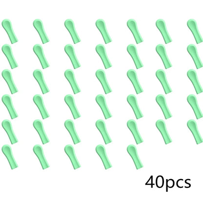 40PCS Silicone Ear Spoon Replacement Tips Universal Wax Removal Spoon Reusable and Washable